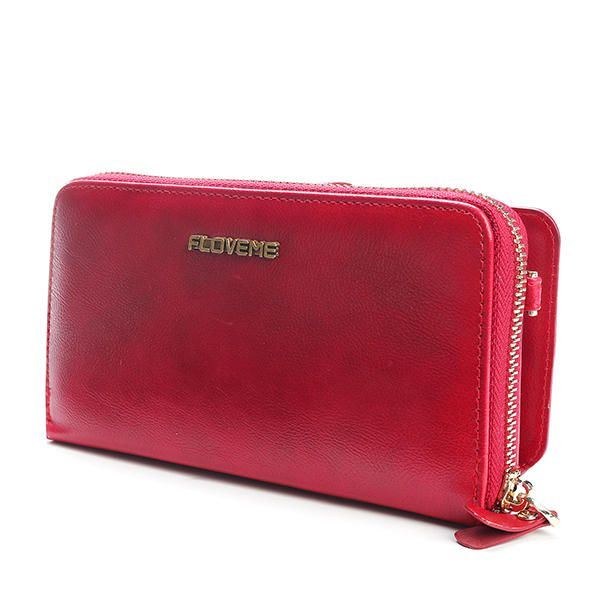 Dame 5.5 Tommer Mobiltelefon Pung Pu Læder Clutch Taske Crossbody Taske