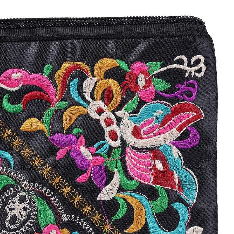 Etnisk Broderi Blomstertaske Clutch Taske Pung Til Kvinder