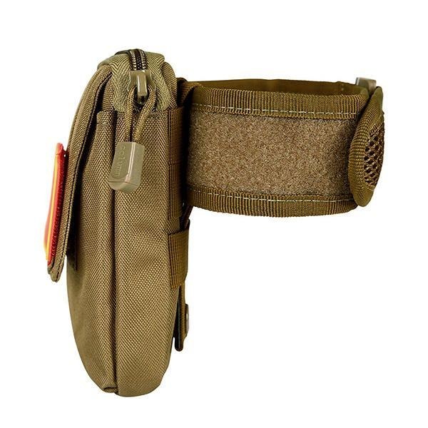 Herre Nylon Tactical Arm Bag Molle Edc Pouch Mobiltelefon Pung Bælte Taljetaske