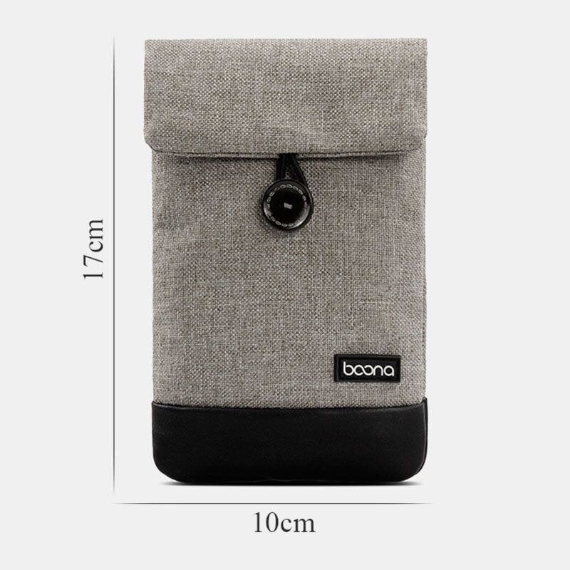 Herre Unisex Oxford Pu Læder Bærbar Støvtæt Vandtæt Mobil Power Headset Taske Telefon Power Bank Opbevaringstaske Clutch Tasker