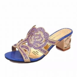 Åndbare Sommerstrandsandaler Til Kvinder Rhinestone Chic Sko Slip On Platform Sandaler