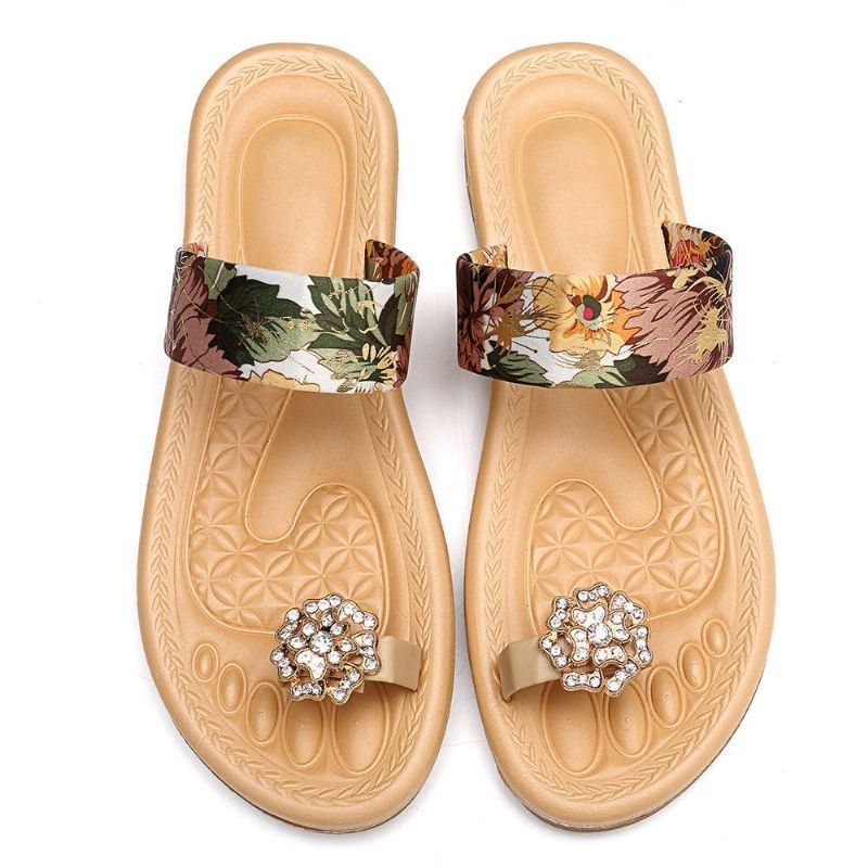 Bohemian Women Sommer Flade Flip Flops Sandaler