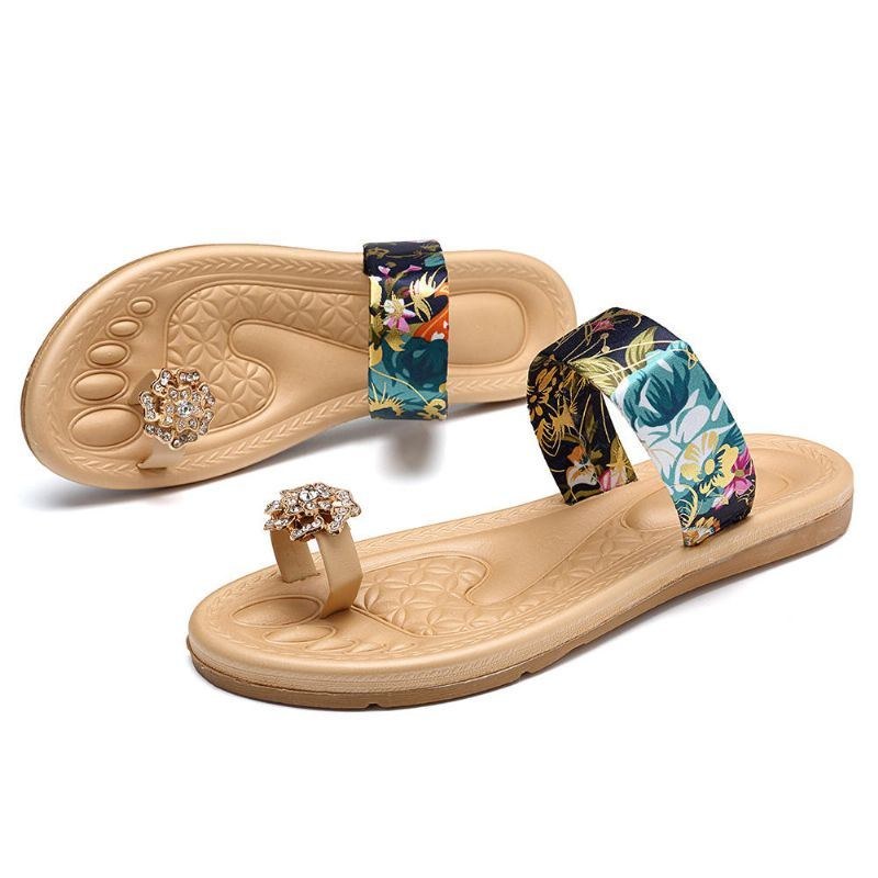 Bohemian Women Sommer Flade Flip Flops Sandaler