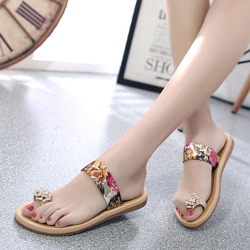 Bohemian Women Sommer Flade Flip Flops Sandaler