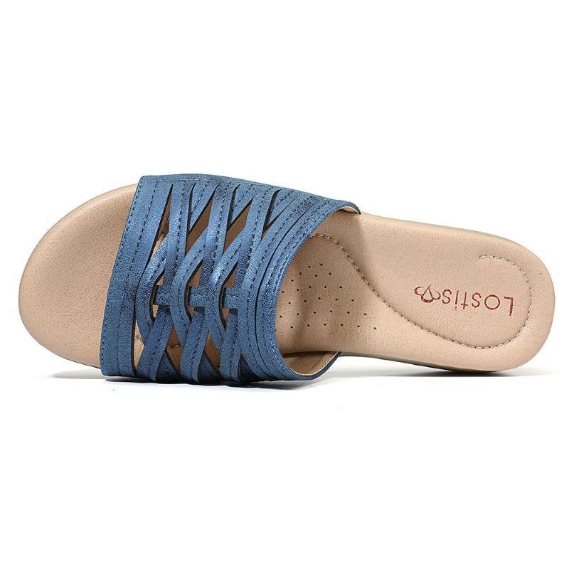 Cross Tie Comfy Wedge Sandaler Til Kvinder