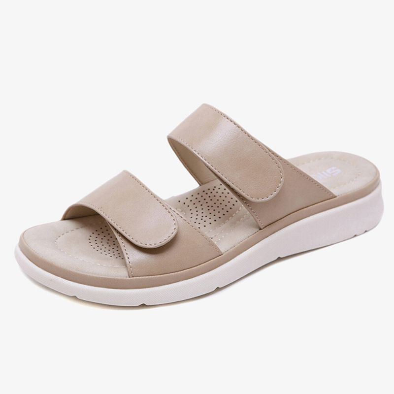 Dame Åben Tå Krogløkke Blød Sål Summer Beach Casual Flade Sandaler