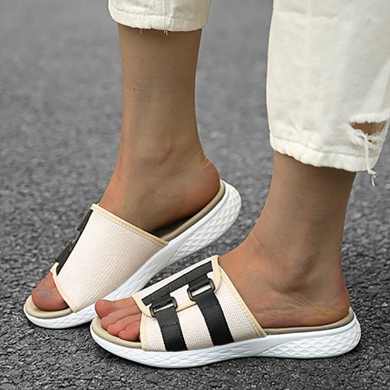 Dame Åben Tå Slip On Casual Sommer Daglige Flade Sandaler