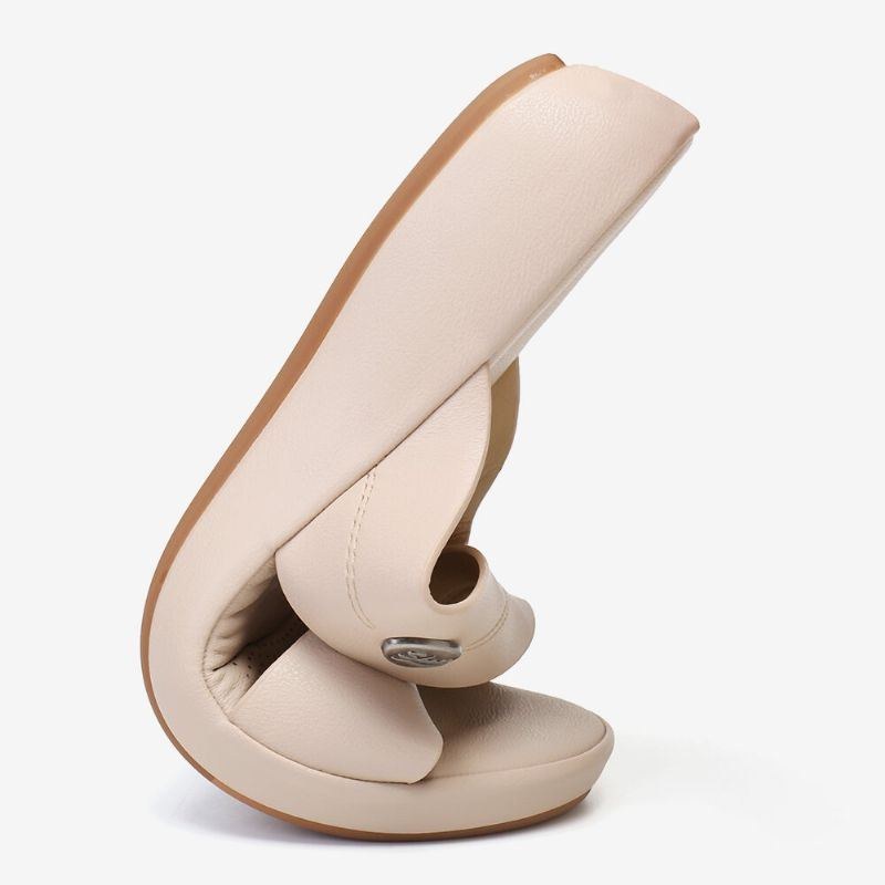 Dame Beach Comfy Peep Toe Cross Strap Kiler Hælsandaler