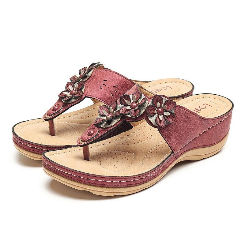 Dame Beach Flip Flops Bløde Casual Wedge Sandaler