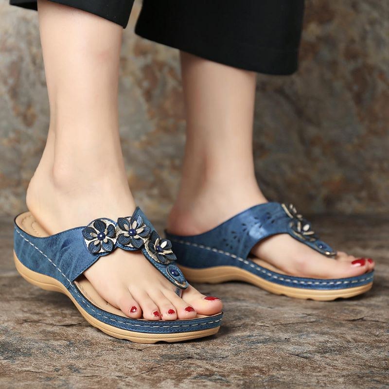 Dame Beach Flip Flops Bløde Casual Wedge Sandaler