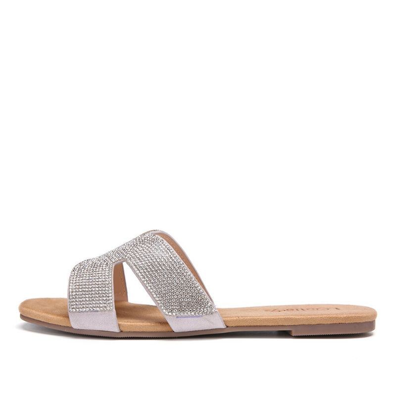 Dame Beading Hollow Out Casual Slide Sandaler