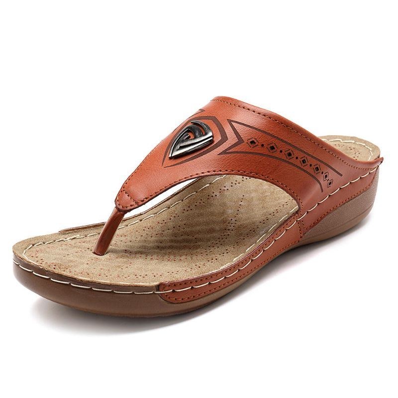 Dame Bløde Casual Beach Flip Flops Flade Sandaler