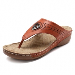 Dame Bløde Casual Beach Flip Flops Flade Sandaler