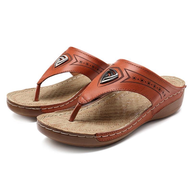 Dame Bløde Casual Beach Flip Flops Flade Sandaler