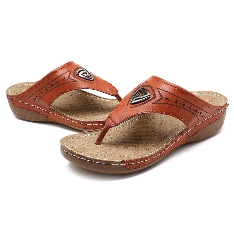 Dame Bløde Casual Beach Flip Flops Flade Sandaler