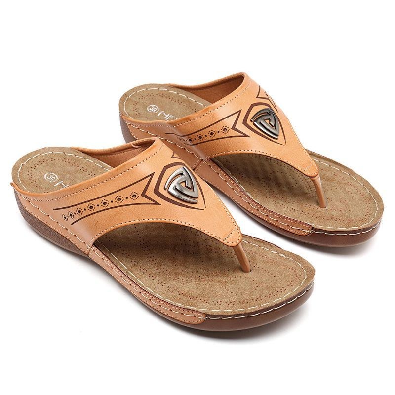 Dame Bløde Casual Beach Flip Flops Flade Sandaler