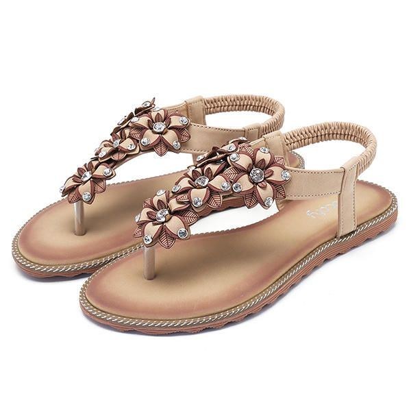 Dame Bohemian Casual Beach Bløde Flade Sandaler