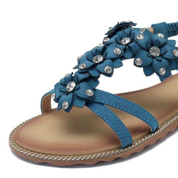 Dame Bohemian Flower Casual Shoe Beach Flat Sandaler