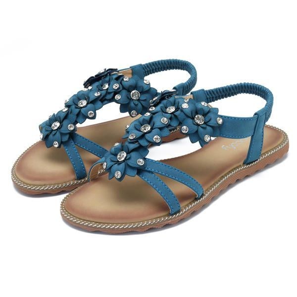 Dame Bohemian Flower Casual Shoe Beach Flat Sandaler