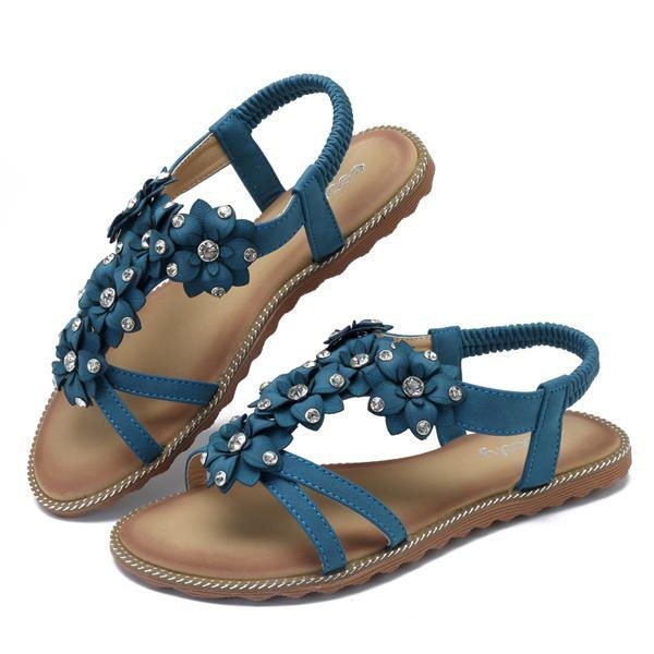 Dame Bohemian Flower Casual Shoe Beach Flat Sandaler