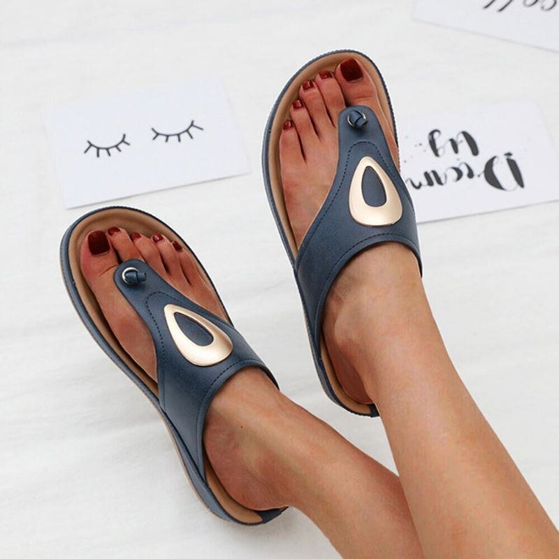 Dame Casual Clip Toe Flip Flops Sandaler