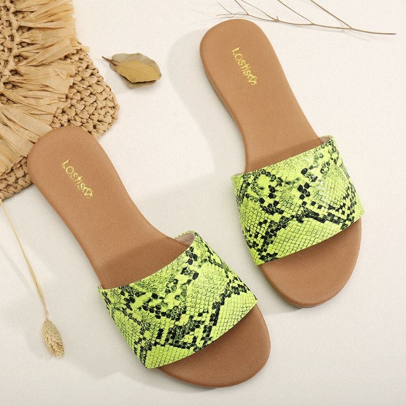 Dame Casual Fluorescerende Farve Slides Sandaler