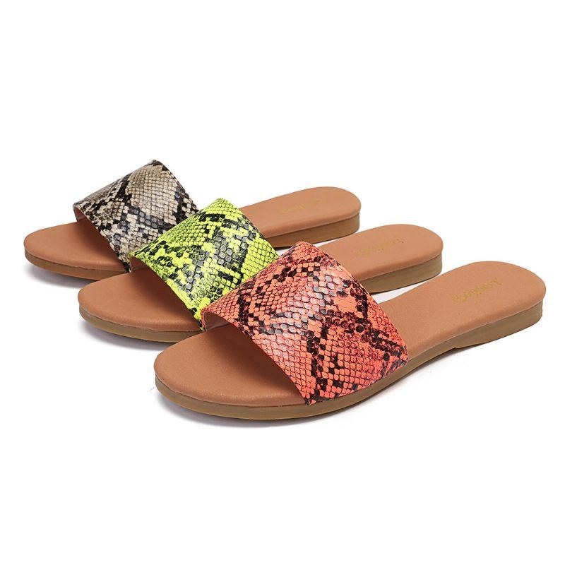 Dame Casual Fluorescerende Farve Slides Sandaler