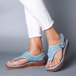 Dame Casual Hollow Clip Toe Spænde Sandaler