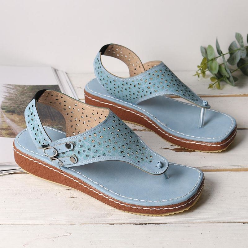 Dame Casual Hollow Clip Toe Spænde Sandaler