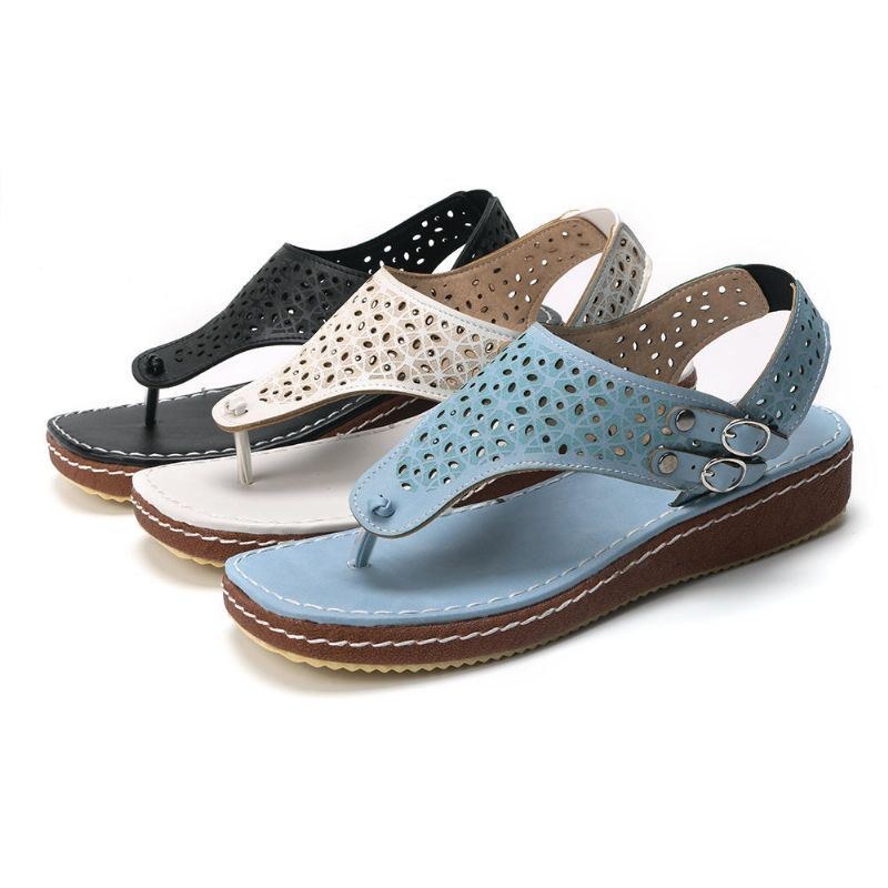 Dame Casual Hollow Clip Toe Spænde Sandaler