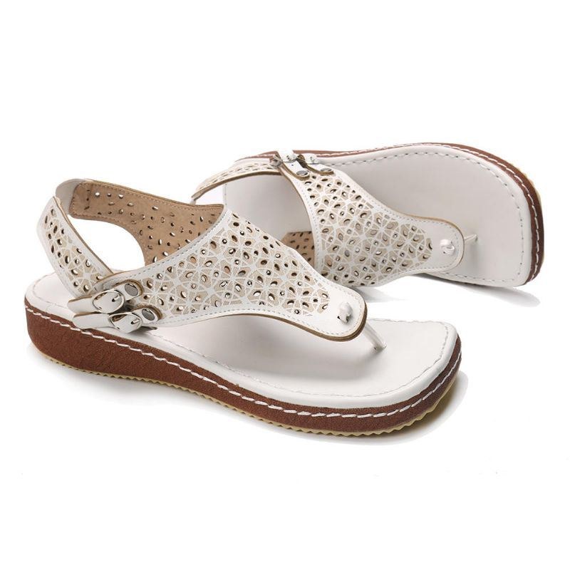 Dame Casual Hollow Clip Toe Spænde Sandaler