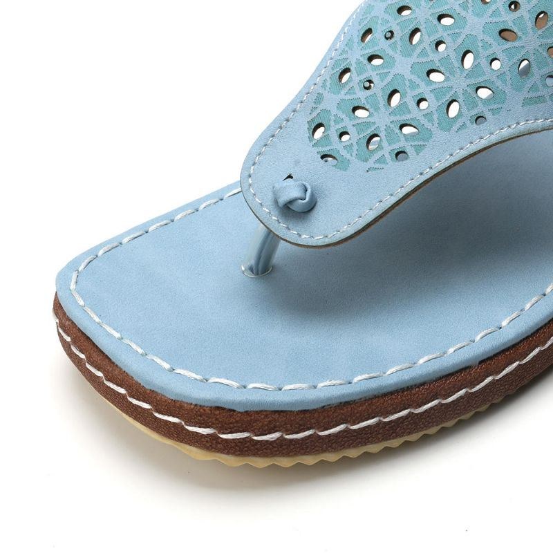 Dame Casual Hollow Clip Toe Spænde Sandaler