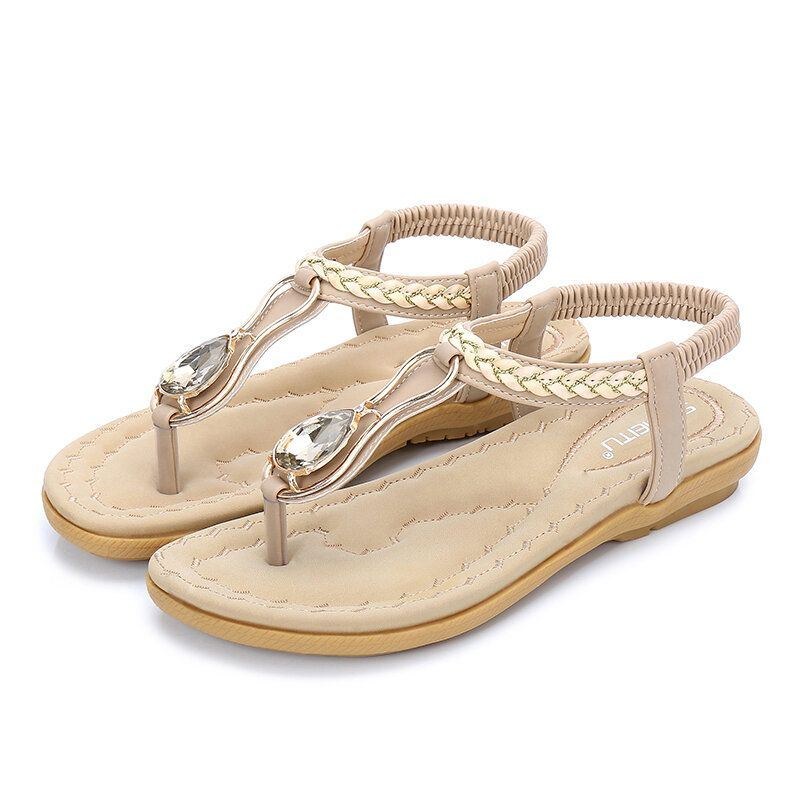 Dame Casual Outdoor Beach Bløde Flade Sandaler