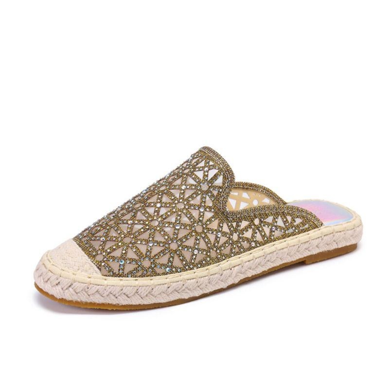 Dame Casual Rhinestone Komfortable Bærbare Flade Rygløse Sandaler