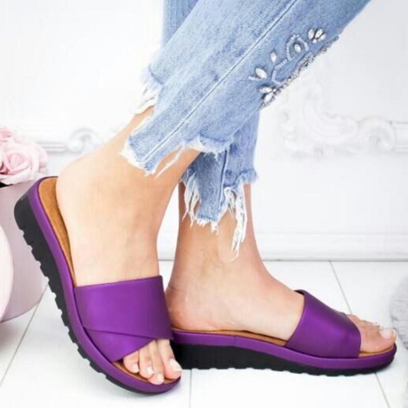 Dame Casual Wedges Beach Slide Sandaler