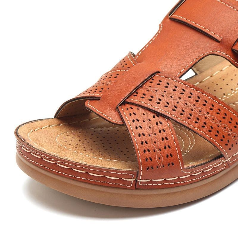 Dame Comfy Hollow Out Krogløkke Wedges Sandaler