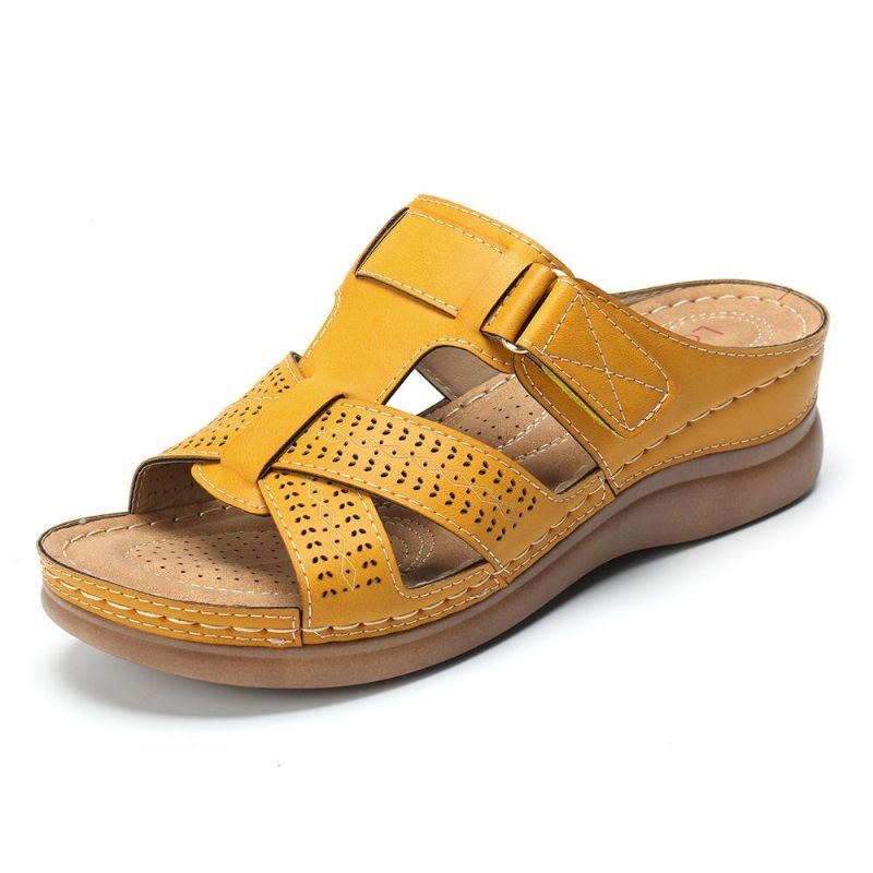 Dame Comfy Hollow Out Krogløkke Wedges Sandaler