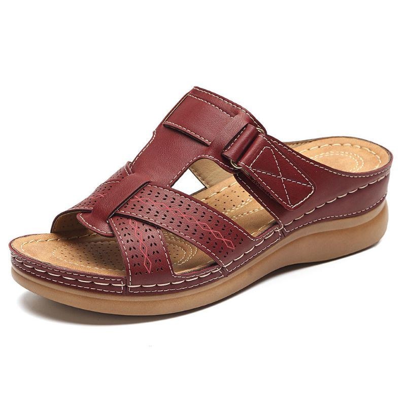 Dame Comfy Hollow Out Krogløkke Wedges Sandaler