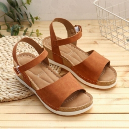 Dame Comfy Open Toe Rocker Sole Slide Sandaler