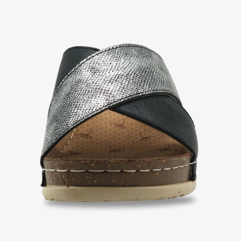 Dame Cross Splejsning Åben Tå Comfy Summer Casual Wedge Sandaler