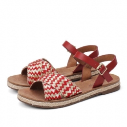 Dame Cross Woven Strap Casual Sandaler