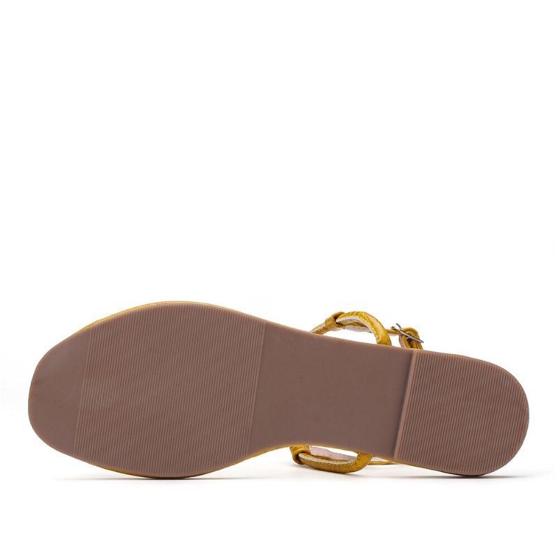 Dame Ensfarvet T-strop Clip Toe Sidespænde Casual Sandaler