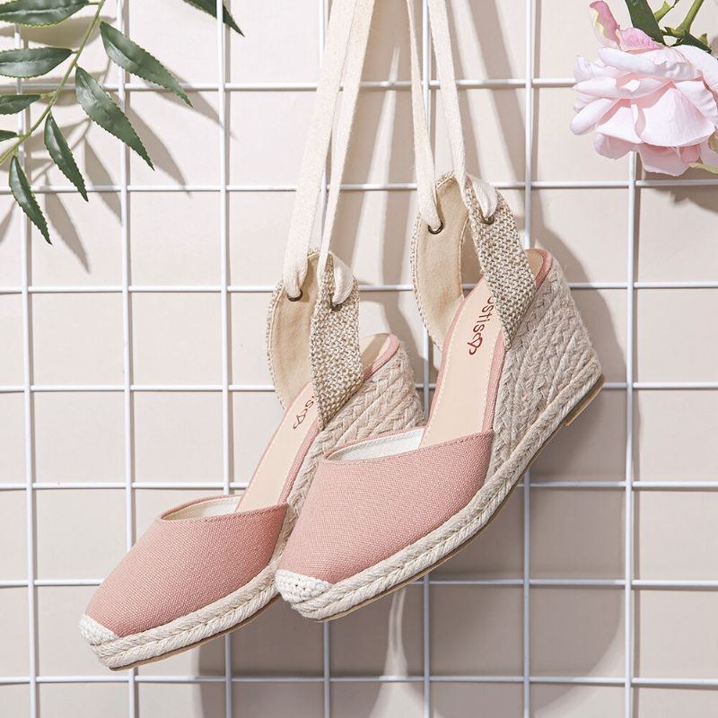 Dame Espadrilles Strappy Casual Summer Wedge Sandaler