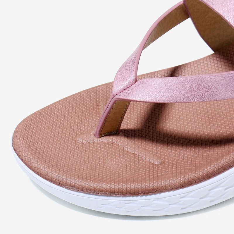 Dame Flip Flop Slingback Spænde Blød Sål Casual Flade Sandaler