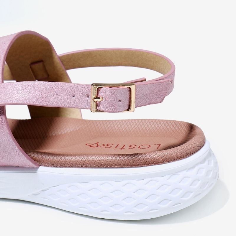 Dame Flip Flop Slingback Spænde Blød Sål Casual Flade Sandaler