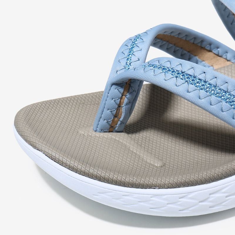 Dame Flip Flopsøm Blød Sål Slip On Casual Sommer Flade Sandaler