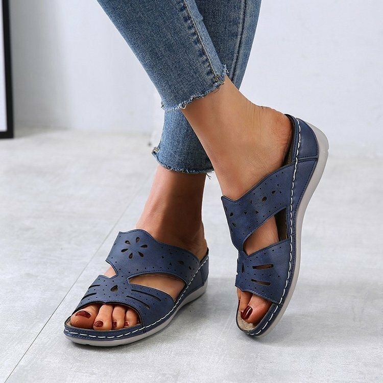 Dame Hollow Comfy Non-slip Casual Slip On Wedges Sandaler