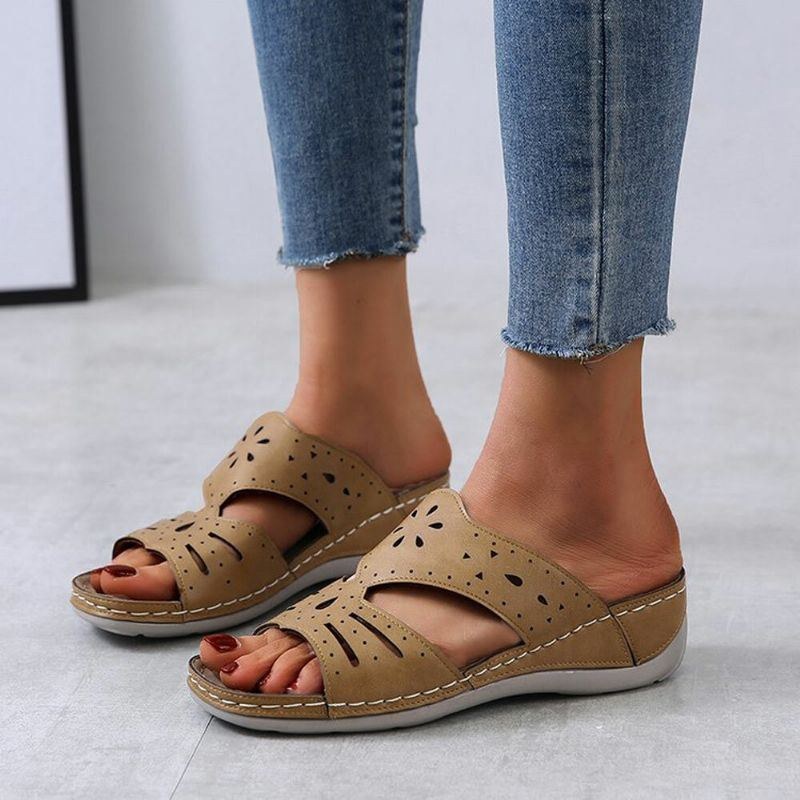 Dame Hollow Comfy Non-slip Casual Slip On Wedges Sandaler