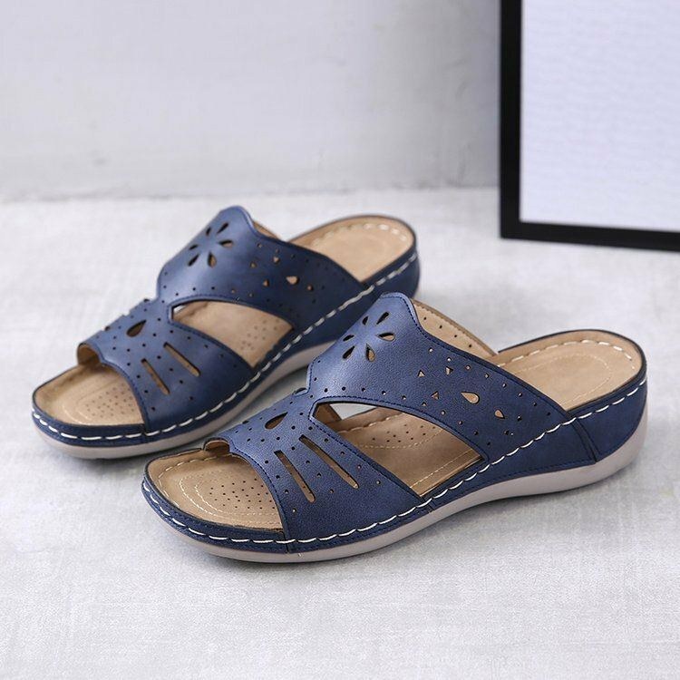 Dame Hollow Comfy Non-slip Casual Slip On Wedges Sandaler