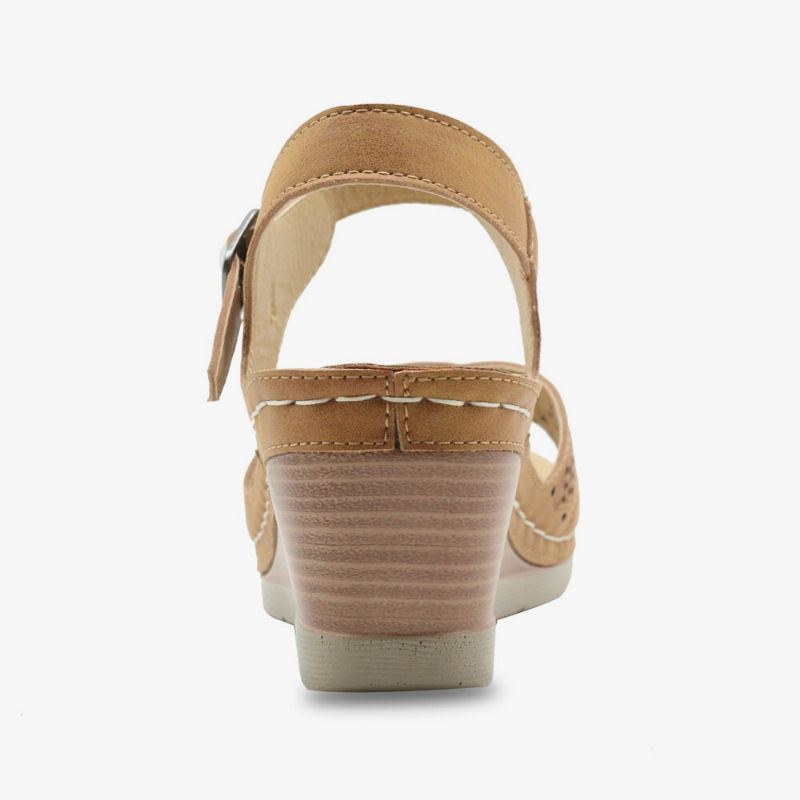 Dame Hul Ud Åben Tåspænde Casual Summer Wedge Sandaler